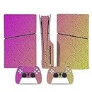 Full Set Skins Compatible with Ps5 Slim Disc Console and Controller, Ps5 Slim Disc Decoration and Protective Stickers,04