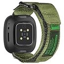 torbollo Watch Band compatibile con Versa 3/Versa 4/Sense/Sense 2, cinturino regolabile in nylon resistente stile militare tattico braccialetto di ricambio per gli uomini