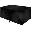Outdoor Patio Furniture Cover, 79" x 63" x 27.5" Rectangular/Oval Patio Table Set Cover, Waterproof Snow Dust Wind and UV Resistant 420D
