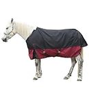Gallopoff 1200 Denier Rip-Stop Turnout Rain Sheet Lightweight Waterproof Breathable Horse Blanket (No Fill) Blackwine 81"