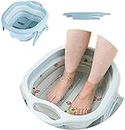MAHVIW Foldable Footbath Basin Tub SPA Massage Basin Portable Folding Travel Foot Wash Basin,Plastic/Rubber Foldable Bucket for Soaking Feet to Apply Callus Remover