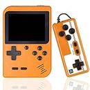 Heramie Handheld Retro Game Console with 500 Classic FC Games Console, Portable Retro Video Game Console 3.0-Inch Color Screen Support for Connecting TV and Two Players for Kids Adults-Orange