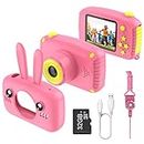 Kids Camera for 3-12 Year Girls, Digital Camera 2 inch for Children with 32GB SD Card Birthday Christmas Toy for 3 4 5 6 7 8 Year Old Creative Gift