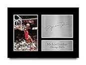 HWC Trading Michael Jordan Signed A4 Printed Autograph Chicago Bulls Photo Display