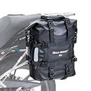 WILD HEART Moto borsa laterale in acciaio inox sospensione borsa impermeabile Borse da sella 20L/25L impermeabile Pianner Bag resistente all'usura per uso generale Accessori (Nero TPU, 20L)