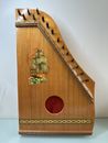 Cithare ancienne Harpe Bois Vintage Deco Instrument De Musique Jouet Ancien