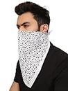 BISMAADH Cowboy Paisley Novelty Star Print Multipurpose Headwrap Scarf Bandana For Men & Women Pack of 1 (White)