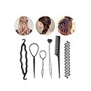 YKKJ Haare Styling Set, Haare Frisuren Set, Hair Braiding Tool, geeignet, DIY Braid Hair Styling Kit, Blumenhaar-Styling-Tools für Anfänger