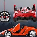 VRION® Remote Control Racing car Rechargeable Remote Control car Multi Color - Pack -1 (Door openable Steering Remote car) (RED)