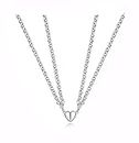 Deal Nut Couples and best friends magnetic heart necklace set, magnetic half heart necklaces stainless steel