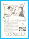 1924 FELS NAPTHA Laundry Soap clothes cleaning antique PRINT AD baby care health