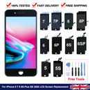 For iPhone 6 6s 7 8 Plus LCD Screen Replacement Touch Display+Home Button+Camera