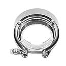 V Band Clamp Kit, 2 Inch V-Band Clamp Stainless Steel V Band Exhaust Clamps Flange Kit for Turbos, Wastegates, Blow-Off Valves, Exhausts(2inch)