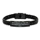 Brilliant Dealer Gifts, Dealer. Because Full Time Super, New Braided Leather Bracelet for Friends, Engraved Bracelet from Boss, Discounts, Coupons, Deals, Bargains, Promotions