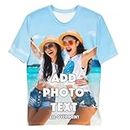 Pranboo® Custom All-Over Print T-Shirts, Cooling Fabric & Moisture Wicking for Adult, Add Personalized Photo L