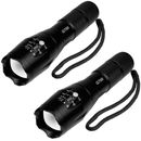 1/2Pc Super Bright Tactical Military LED Flashlight flash light 2000lm 10000 LUX
