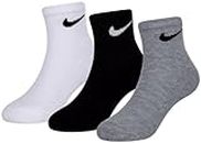 Nike CUSHIONED ANKLE UN0026, BLANC/GRIS/NOIR-W2F, 4-5 ans