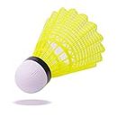 jaspo Shuttlecock With High Speed/Great Stability And Durability For Indoor Outdoor Training/Practice Badminton Rackets Sports. (Pack Of 6 (Nylon Shuttle)), Yellow