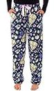 Disney Princess Women's Beauty and The Beast Allover Design Smooth Touch Fleece Sleep Bottoms Lounge Pajama Pants (Small)