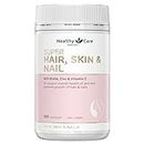 Healthy Care Super Hair, Skin and Nails - 100 Capsules, pink | With Biotin, Zinc and Vitamin C