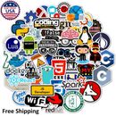 50PCS Programming Software Dev Geek Python Java PHP Docker HTML Stickers Pack