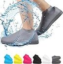 Perriha Reusable Waterproof Rain Shoes Covers Slip - Resistant Rubber Rain Boot Overshoes S/M/L Shoes Accessories (Medium)