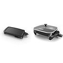 BLACK+DECKER Family-Sized Electric Griddle with Warming Tray & Drip Tray, GD2051B & Electric Skillet, 12”x15”, Deep Dish, Non Stick Surface, SK1215BC
