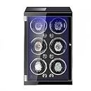 WOWCSXWC Luxy Watch Winder Box for 6 Automatic Watches with LED Backlight and Quiet Motor Watch Case for Women's and Men's Watches (Color : B, Size : 6+0)