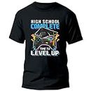 qlma High School Complete Video Game Senior Graduation Gift Boys Unisex T-Shirt Black
