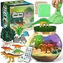 Kit de Terrarium Dinosaure pour Enfants - Cadeau d'anniversaire pour garçons âgés de 4 5 6 7 8-12 Ans - Jouets Dinosaures - d'artisanat