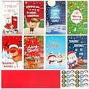 Waenerec Money Cards for Cash Gift Christmas with Envelopes Set of 24 Holiday Creative Xmas Money Holder Cards Bulk for Currency, Checks, Or Greeting Card