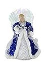 Windy Hill Collection 18" Inch Standing Blue & Silver Fiber Optic Angel Lighted LED Christmas Tree Topper or Table Top 169510