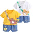 Summer Baby Boys Girls Clothing Sets Cartoon Cotton T-shirt + Shorts 2pcs Suits