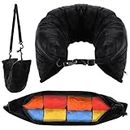 Stuffable Neck Pillow Soft Adjustable Travel Neck Pillow Portable Travel Neck Pillow Stuffable Clothes Travel Pillow for Extra Luggage Fits 3 Days' Essentials for Train No Filler (Velvet Fabric)