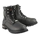 Milwaukee Leather Men's Waterproof Logger Boots with Lace to Toe Design (Black, Size 7W)