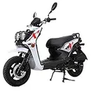 X-PRO X19 150 Moped Street Gas Moped 150cc Adult Bike with 12" Aluminum Wheels (White, Factory Package)