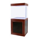 Aquarium 40 Gallon Tempered Glass with LED Light Complete Red Wood Fish Tank
