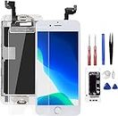 Screen Replacement for iPhone 6S White with Home Button and Camera, Bsz4uov 3D Touch Screen Digitizer Replacement for A1633, A1688, A1700,with Proximity Sensor Ear Speaker,Tempered Glass Repair Tools