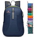 sinotron Ultra Lightweight Packable Backpack Travel Hiking Small Daypack -Foldable Day Pack for Travel Camping Outdoor (Dark blue)