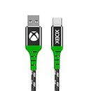 Numskull Official Xbox Series X USB Type-C Nylon Braided Charging Cable 4m - Fast Charging Play and Charge Lead - Compatible with Nintendo Switch, Xbox Series S, PS5