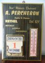 Vintage French Advertising Perpetual Calendar Percheron Rethel 127 Meubles