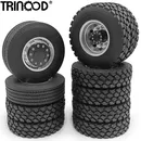 Trinood Tamiya 6x6 Räder Felgen Reifen Set für RC Traktor LKW Anhänger LKW LKW Engineering lange