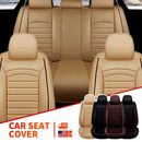 Car Seat Cushion Cover 5-Seat Full Set Leather Front & Rear Protector For Toyota