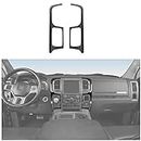 CheroCar Center Console Dashboard Air Vents Outlets Trim Cover Interior Accessories for Dodge RAM 2010-2017 (Carbon Fiber)