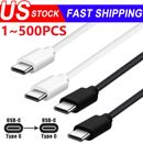 USB-C to USB C Type-C Fast Charging Data SYNC Charger Cable Cord 3/6/10FT lot