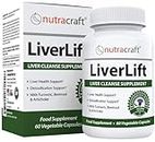 LiverLift #1 Liver Cleanse & Detox Supplement | Turmeric, Beetroot, Dandelion, Chicory, Burdock, Artichoke and More | Money Back Guarantee | 60 Vege Capsules