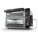 Ninja DCT451 12-in-1 Smart Double Oven with FlexDoor, Thermometer, FlavorSeal, Smart Finish, Rapid Top Convection and Air Fry Bottom, Stainless Steel