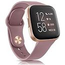 Straps for Fitbit Versa 2 Straps, Classic Silicone Adjustable Replacement Band for Fitbit Versa 2 / Fitbit Versa Lite/Fitbit Versa (Smokepurple)