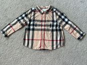 Burberry Baby Boy Beige Checked Shirt 18 Months