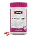 Swisse Grape Seed Extract Capsules Antioxidant Herbal Supplement | Grapeseed Polyphenols Supplement + Antioxidant Vitamin C | Promotes Skin Health & Collagen Production | 300 Tablets